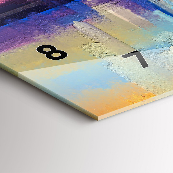 Zegar szklany poziomy Pejzaż morski