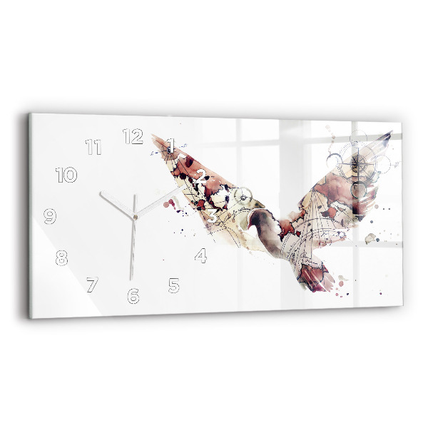 Zegar szklany poziomy Abstrakcyjny widok