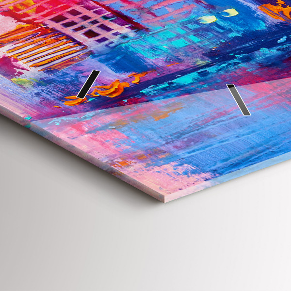 Zegar szklany poziomy Abstrakcja drapaczy chmur