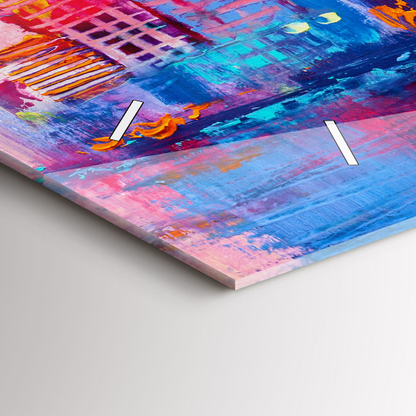 Zegar szklany poziomy Abstrakcja drapaczy chmur