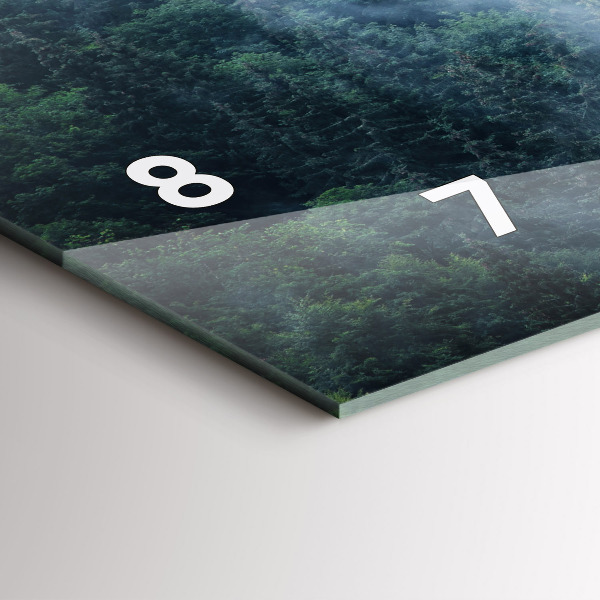 Zegar szklany poziomy Mglisty górski Krajobraz