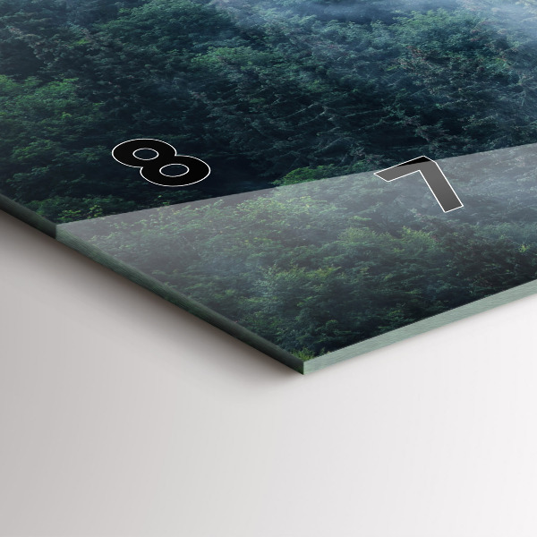 Zegar szklany poziomy Mglisty górski Krajobraz