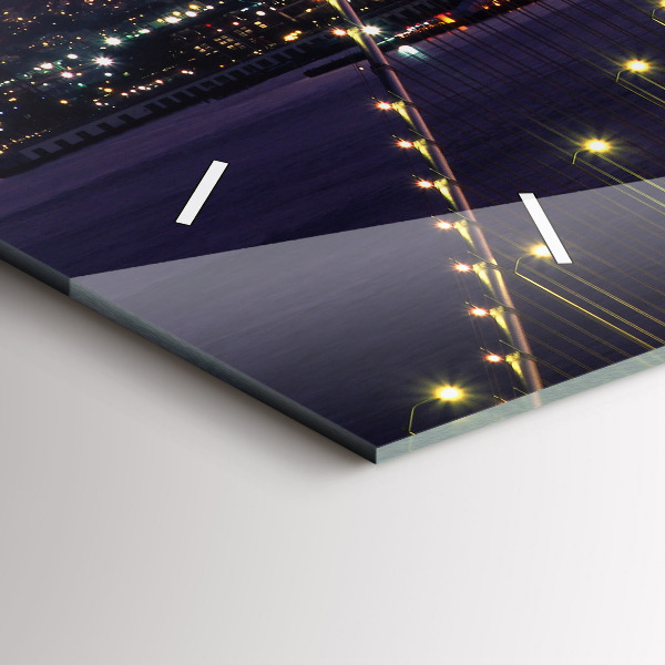 Zegar ścienny poziomy USA zachód słońca