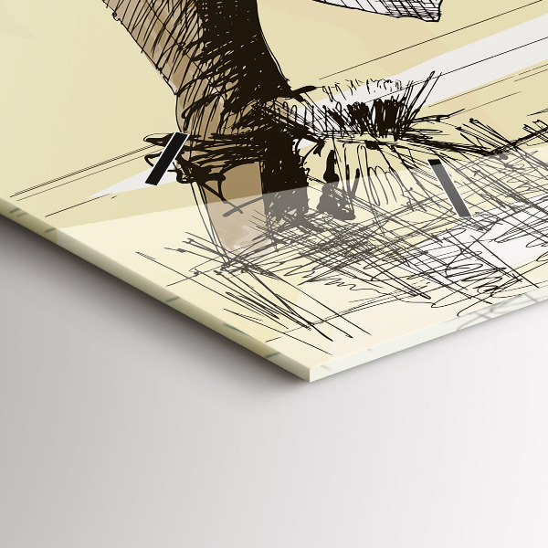 Zegar ścienny poziomy Kobieta zbierająca ryż