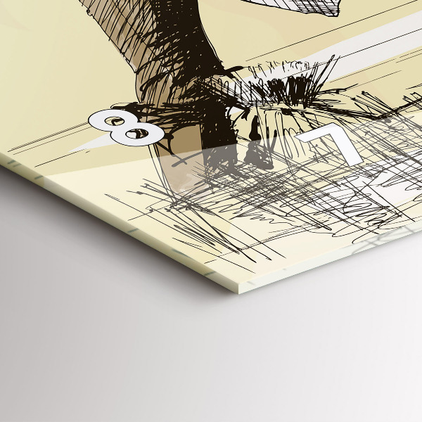 Zegar ścienny poziomy Kobieta zbierająca ryż