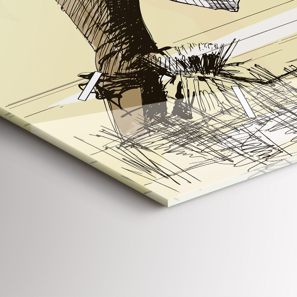 Zegar ścienny poziomy Kobieta zbierająca ryż