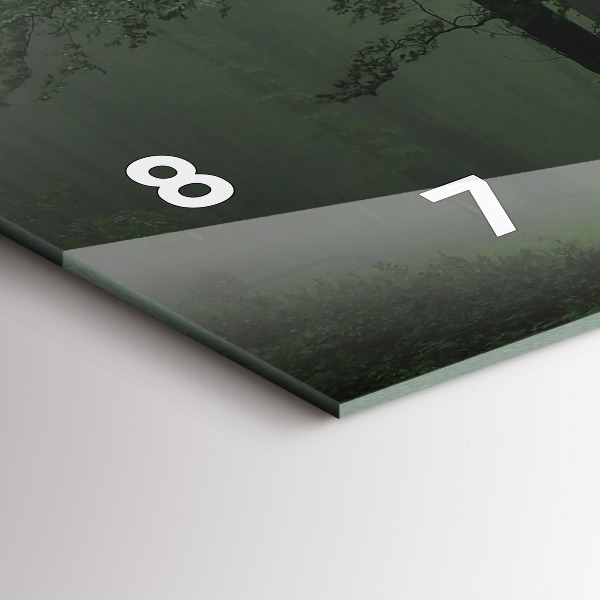 Zegar ścienny poziomy Mglisty las o poranku