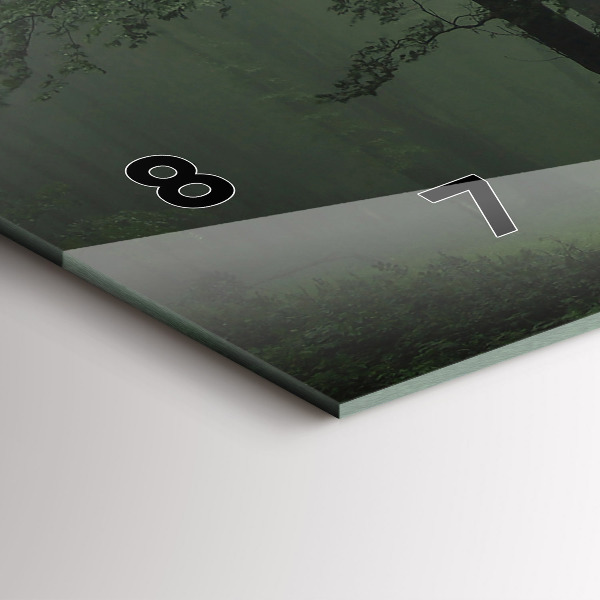 Zegar ścienny poziomy Mglisty las o poranku