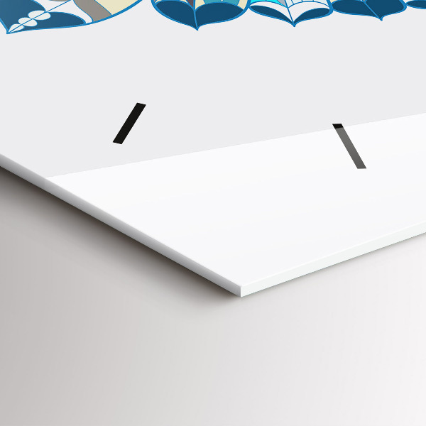 Zegar szklany poziomy Sowa w locie