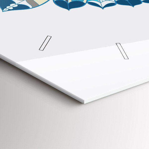 Zegar szklany poziomy Sowa w locie