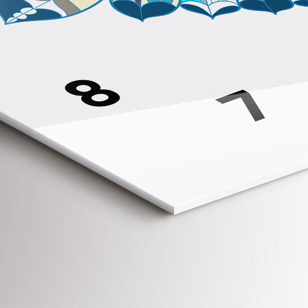 Zegar szklany poziomy Sowa w locie