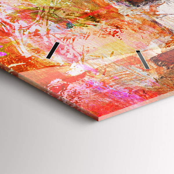 Zegar ścienny poziomy Abstrakcyjna kompozycja