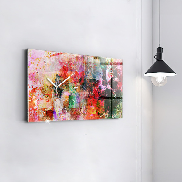 Zegar ścienny poziomy Abstrakcyjna kompozycja