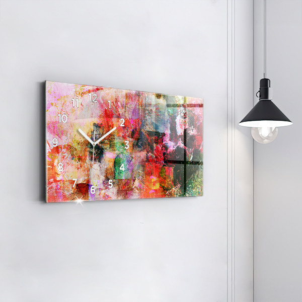 Zegar ścienny poziomy Abstrakcyjna kompozycja
