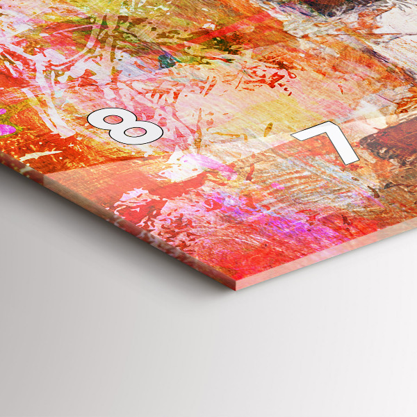 Zegar ścienny poziomy Abstrakcyjna kompozycja