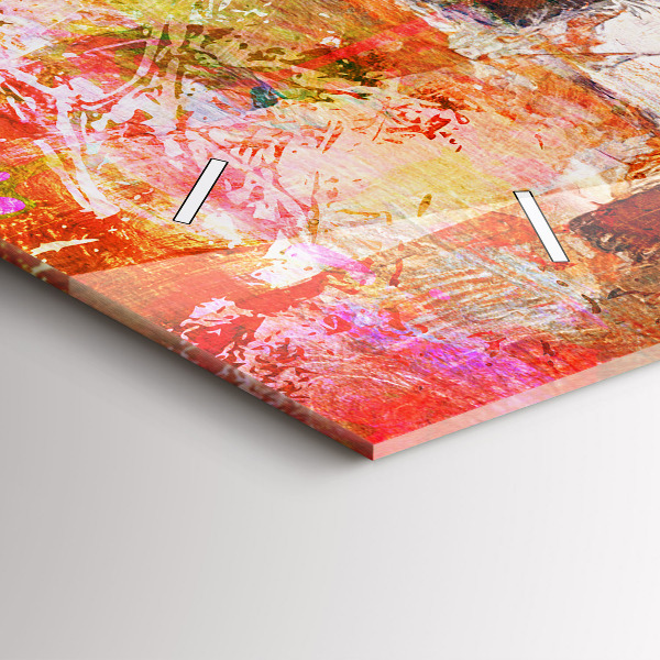 Zegar ścienny poziomy Abstrakcyjna kompozycja