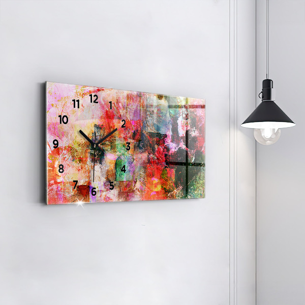 Zegar ścienny poziomy Abstrakcyjna kompozycja