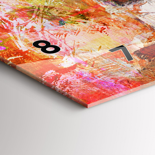 Zegar ścienny poziomy Abstrakcyjna kompozycja