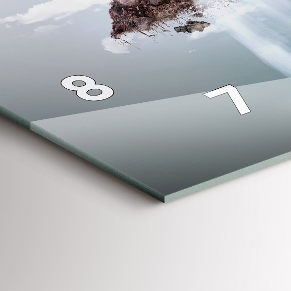 Zegar ścienny poziomy Latająca wyspa wodospad