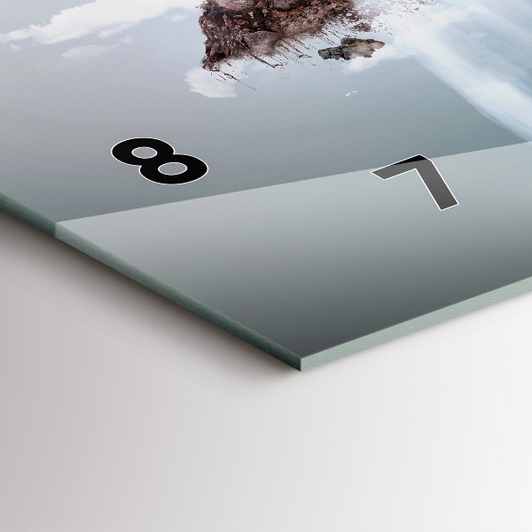 Zegar ścienny poziomy Latająca wyspa wodospad