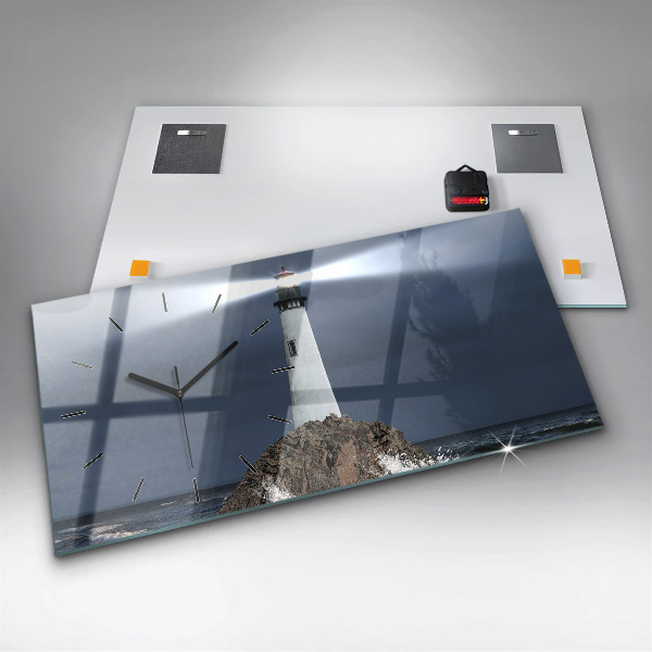 Zegar ścienny poziomy Latarnia morska