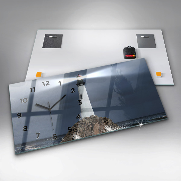 Zegar ścienny poziomy Latarnia morska