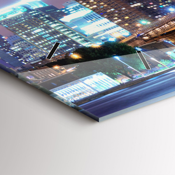 Zegar ścienny poziomy Brooklyn Most i East River