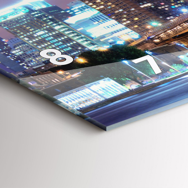 Zegar ścienny poziomy Brooklyn Most i East River