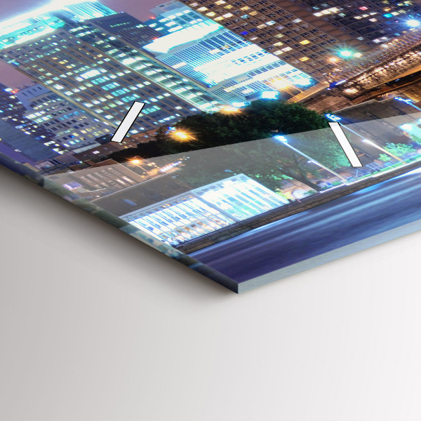 Zegar ścienny poziomy Brooklyn Most i East River