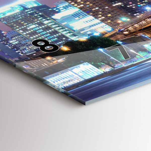 Zegar ścienny poziomy Brooklyn Most i East River