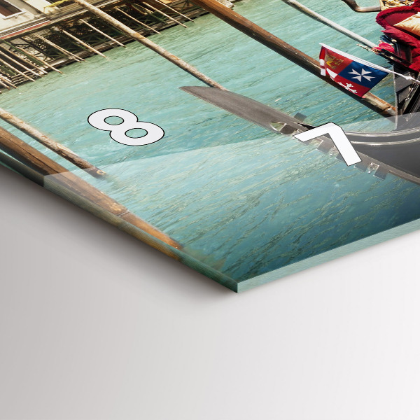 Zegar ścienny poziomy Gondole Wenecja Włochy