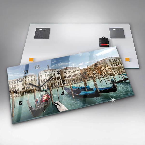 Zegar ścienny poziomy Gondole Wenecja Włochy