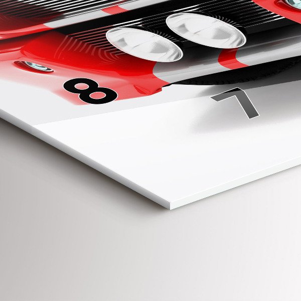 Zegar ścienny poziomy Sportowy samochód