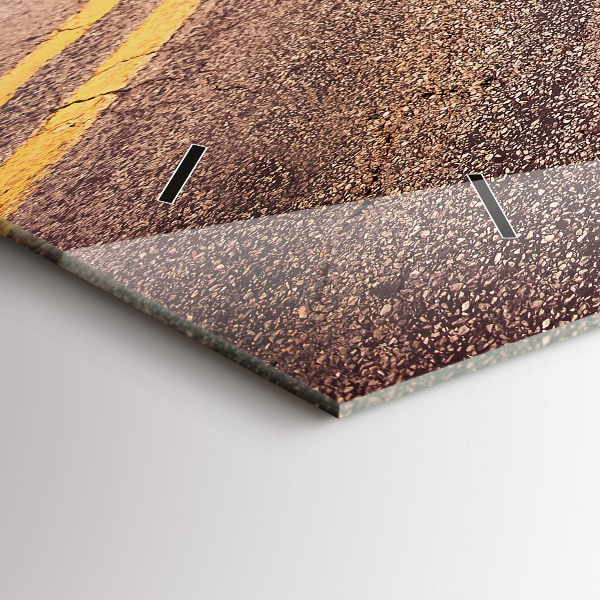 Zegar ścienny poziomy droga Route 66 USA