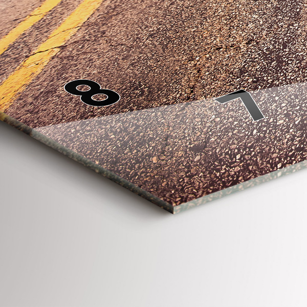 Zegar ścienny poziomy droga Route 66 USA