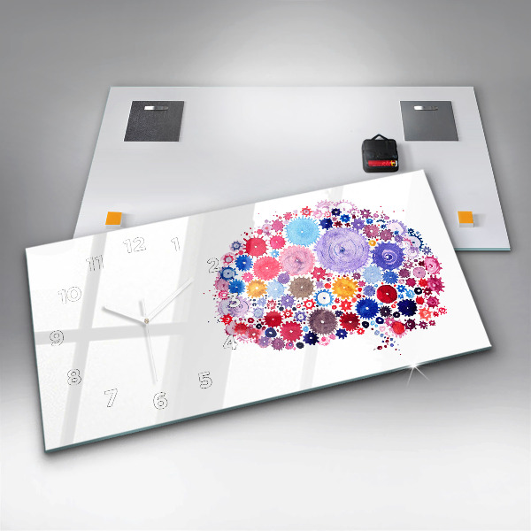 Zegar ścienny poziomy Kolorowa Abstrakcyjna ilustracja
