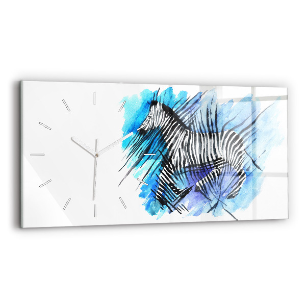 Zegar ścienny poziomy Malowana zebra