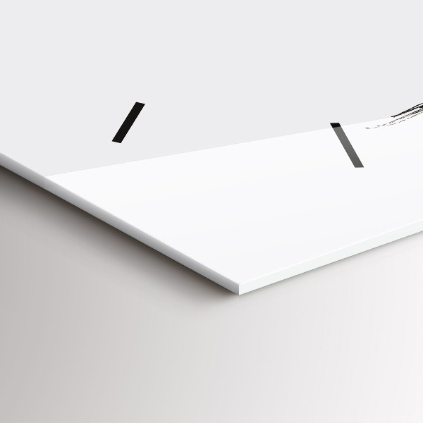 Zegar ścienny poziomy Abstrakcja niedźwiedź