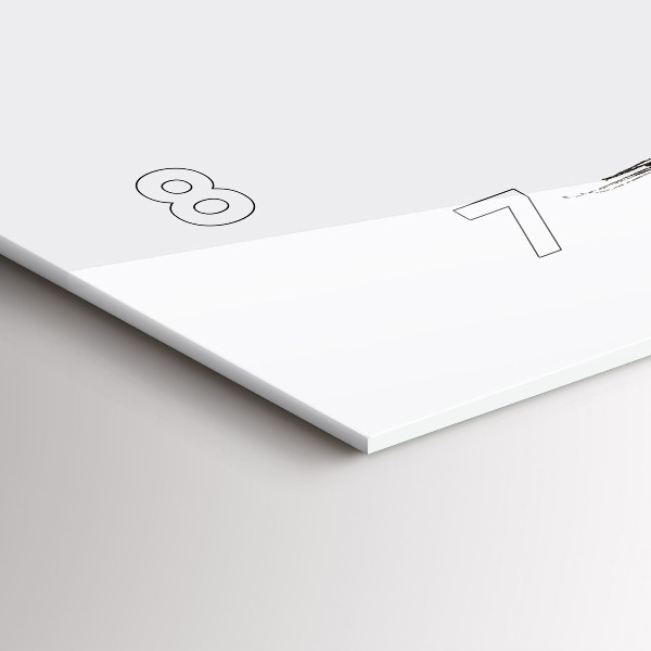 Zegar ścienny poziomy Abstrakcja niedźwiedź