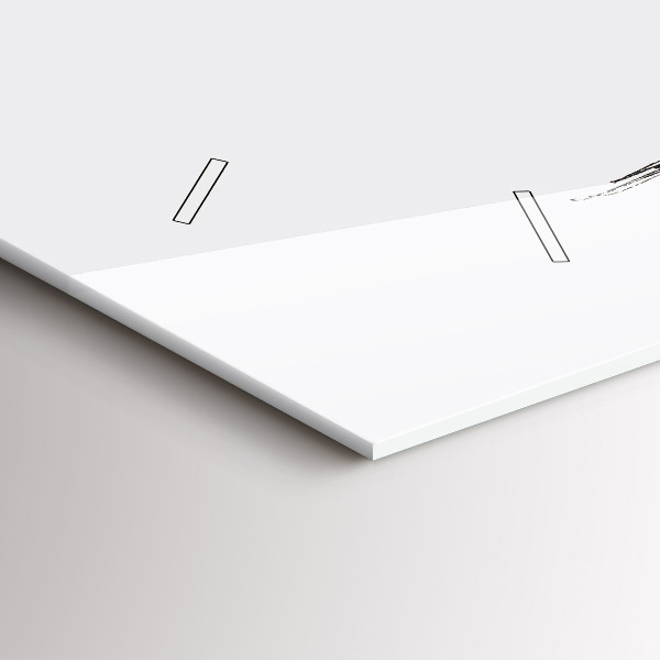 Zegar ścienny poziomy Abstrakcja niedźwiedź