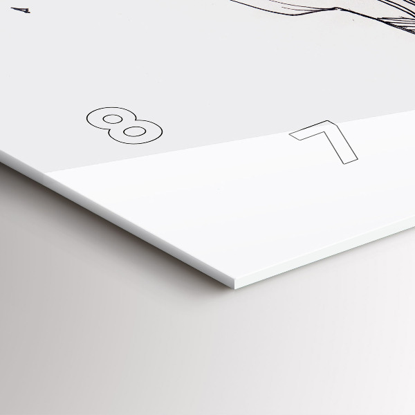 Zegar ścienny poziomy Rysunek miłosny pocałunek