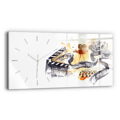 Zegar ścienny poziomy Kinematografia kamera