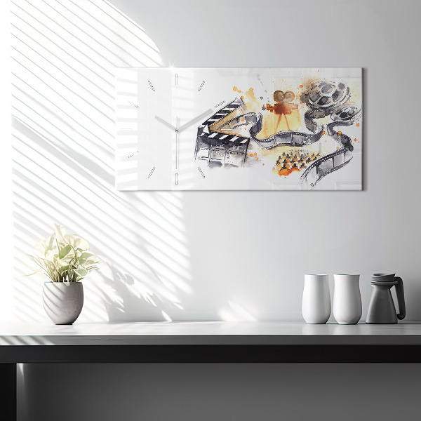 Zegar ścienny poziomy Kinematografia kamera