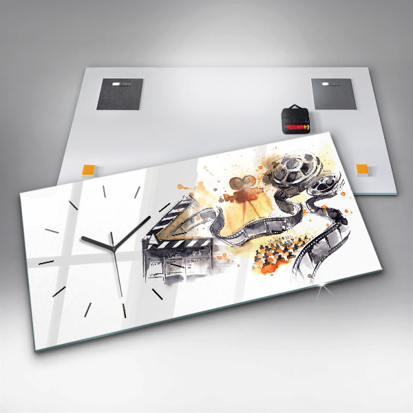 Zegar ścienny poziomy Kinematografia kamera