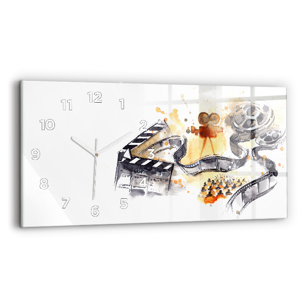 Zegar ścienny poziomy Kinematografia kamera