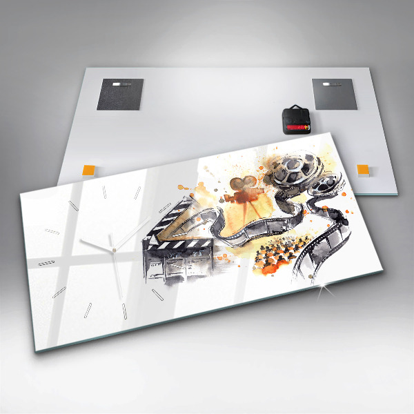 Zegar ścienny poziomy Kinematografia kamera