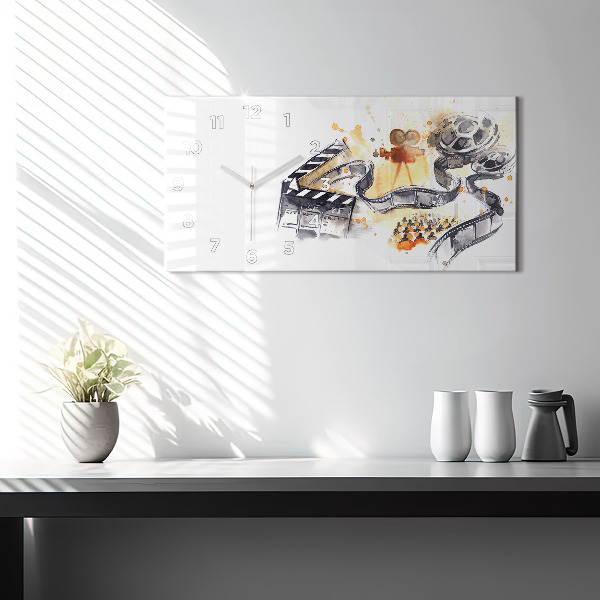 Zegar ścienny poziomy Kinematografia kamera