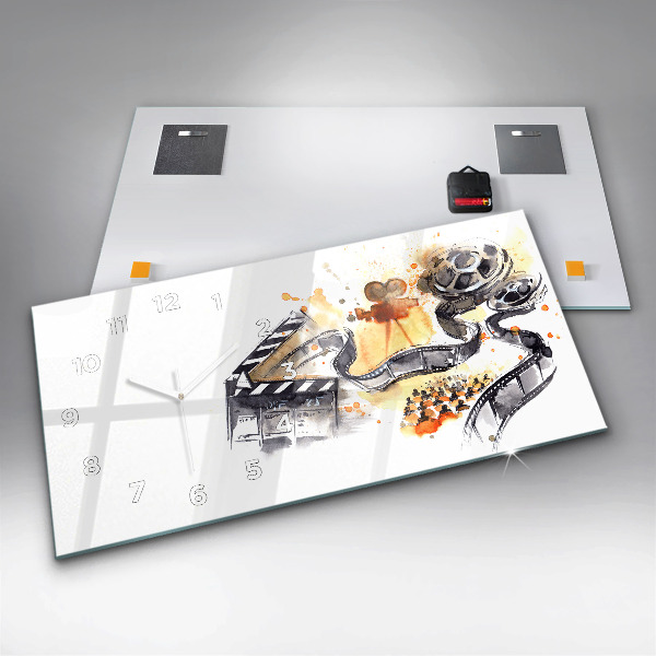 Zegar ścienny poziomy Kinematografia kamera