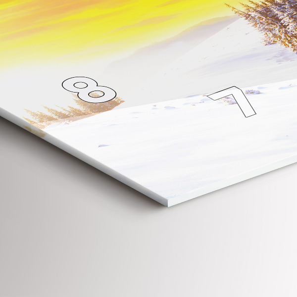 Zegar ścienny poziomy Zimowy górski Krajobraz