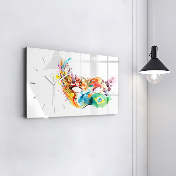 Zegar ścienny poziomy Kultura - flaga Brazylii